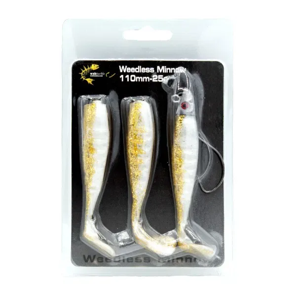 WSB WEEDLESS MINNOW - GOLD PEARL 110MM/25G