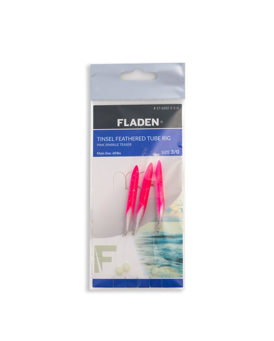 FLADEN Sparkle Teaser Tinsel Feathered Tube Rig – Mainline 60lbs