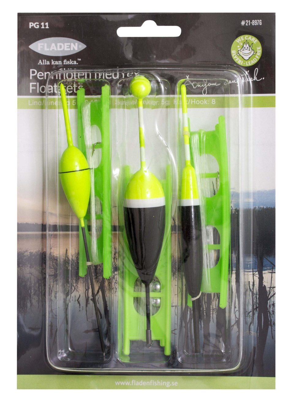 FLADEN Set of Junior Float Kits with Line and Winder